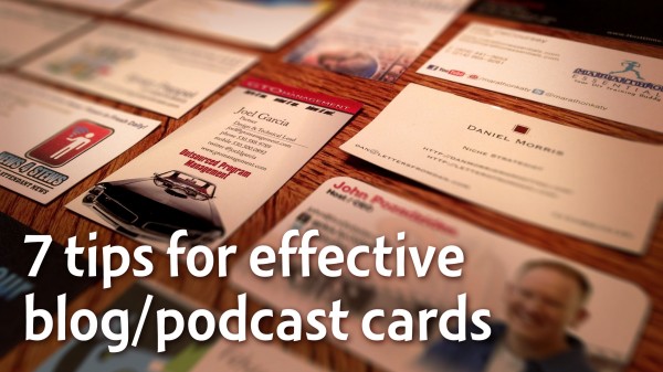 Business and podcast cards from BlogWorld and New Media Expo