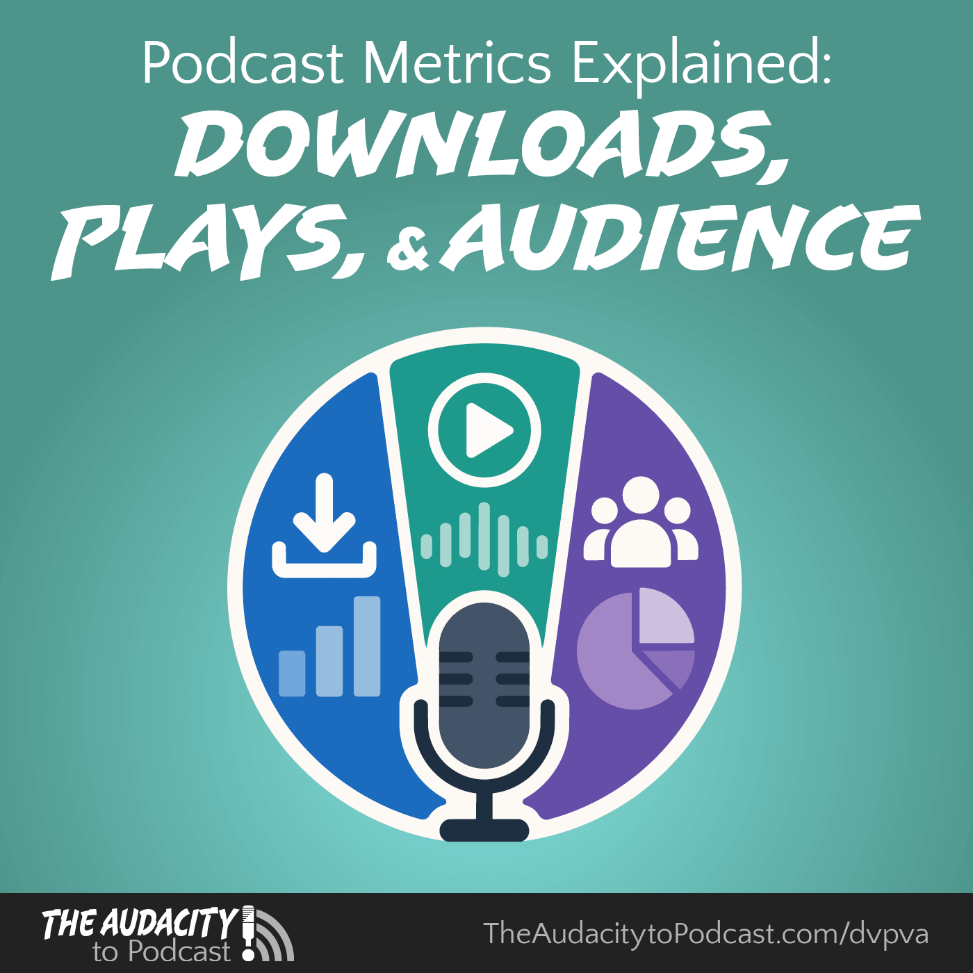 438. Podcast Metrics Explained: Downloads vs. Plays vs. Audience — The Audacity to Podcast® - tips and how to start and grow profit in podcasting cover